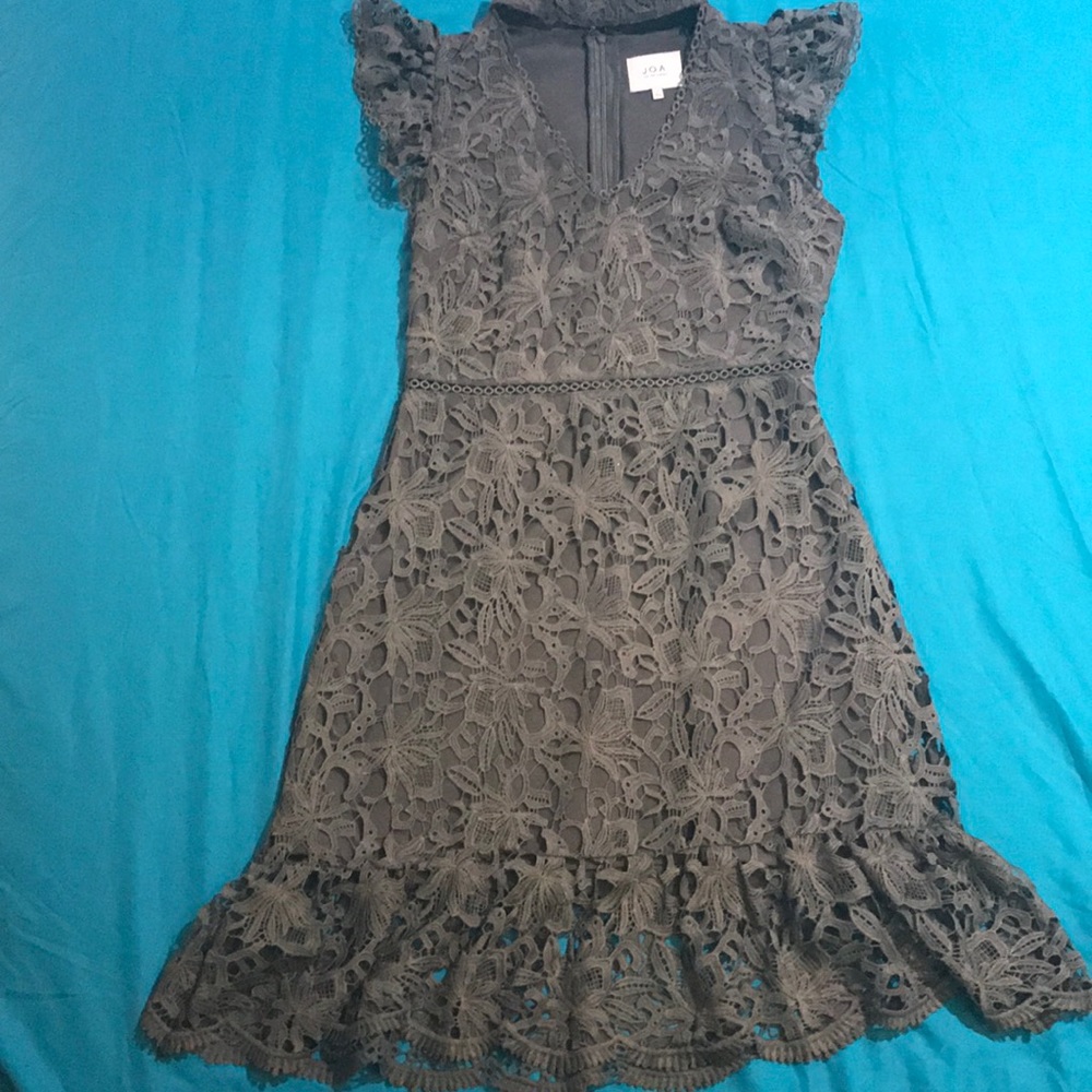 Charcoal Lace Dress